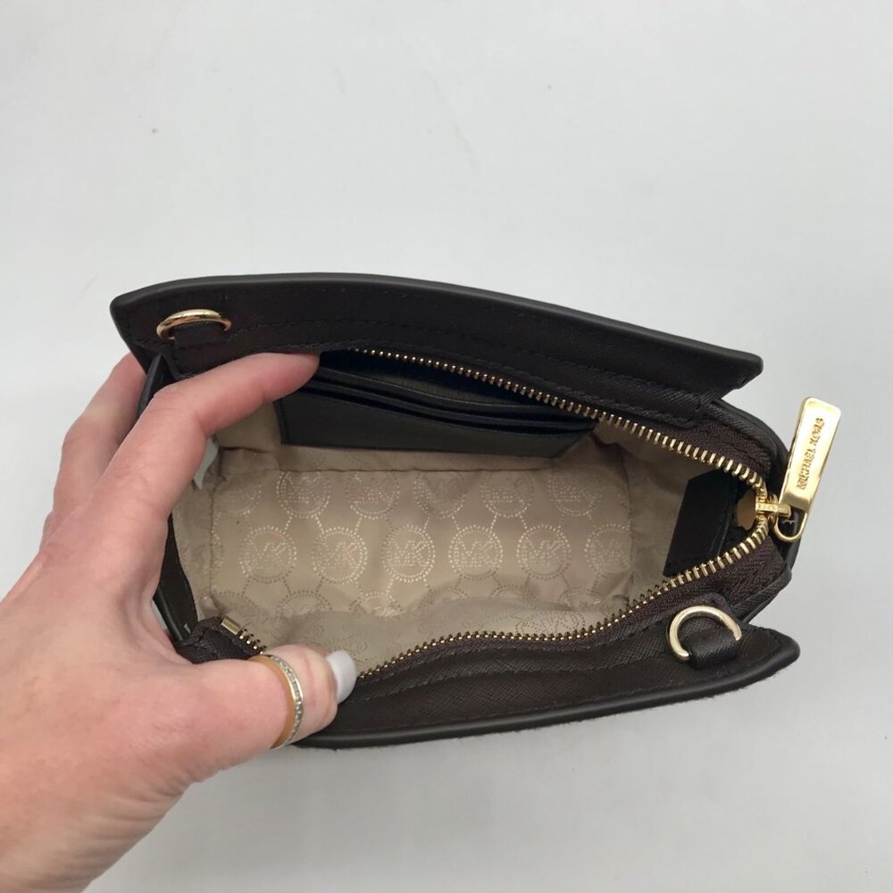 Michael Kors Brown Calf Hair Mini Selma Crossbody Bag - Picture 10 of 10